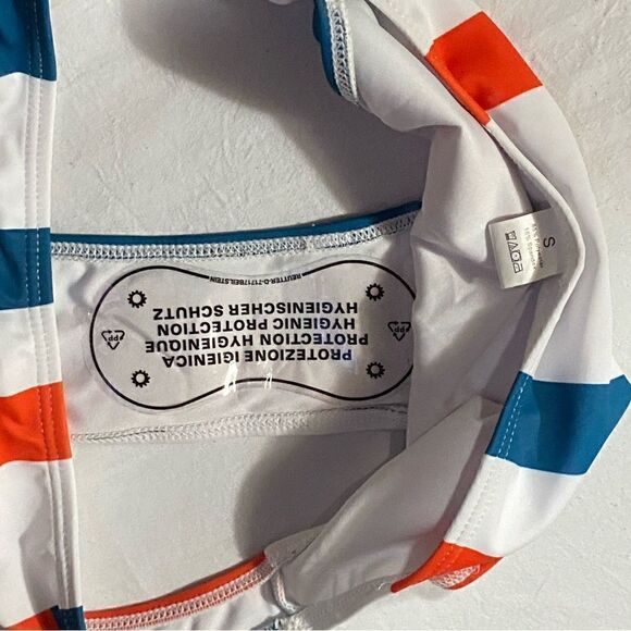 Multi Color Verticle Stripe V-Neck Longline Bikini Size Small - Picture 7 of 9